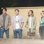 (L to R) Ryan Bruce (“Grant Show/Jake Hanson”), Joseph Coleman (“Doug Savant/Matt Fielding”), Rebecca Dalton (“Courtney Thorne-Smith/Allison Parker”) and Chloe McClay (“Josie Bissett/Jane Mancini”) star in the all-new Lifetime movie, The Unauthorized Melrose Place Story, premiering Saturday, October 10, at 8pm ET/PT Photo by Sergei Bachlakov Copyright 2015