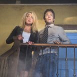 Ciara Hanna (“Heather Locklear/Amanda Woodward”) and Frank Bailey (“Andrew Shue/Billy Campbell”) star in the all-new Lifetime movie, The Unauthorized Melrose Place Story Photo by Sergei Bachlakov Copyright 2015